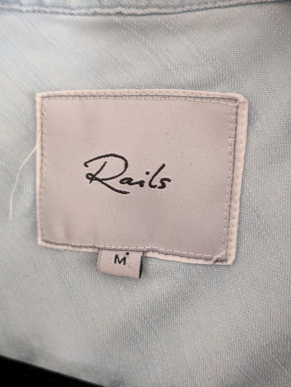 Rails Rocky Lace Up Chambray Shift Dress Blue Size M - Picture 4 of 5